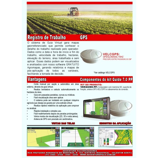 Gps agrícola - 7.0 pp - ad  "exclusivo"