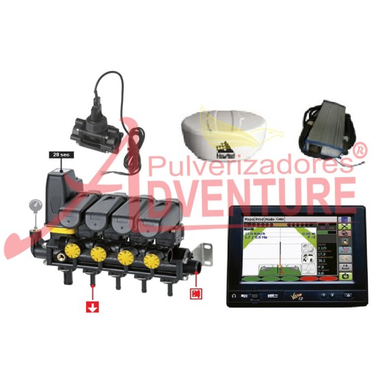 Conjunto elétrico controlador de água e gps agrícola