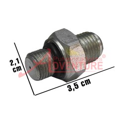 Niple hidr 3/8 npt x 9/16 jic (cilindro)